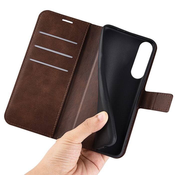 OEM - Sony Xperia 1 V Plånboksfodral Folio Flip Calf - Brun