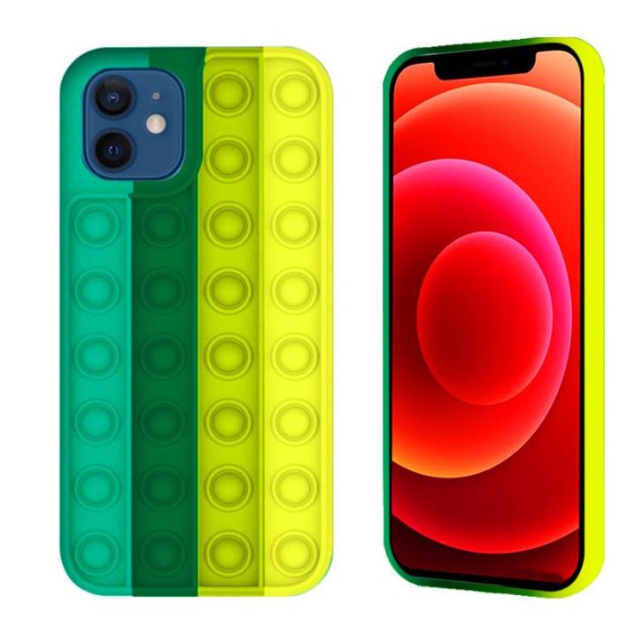OEM - iPhone 13 Mobilskal Pop it Fidget Multicolor - Mörkgrön