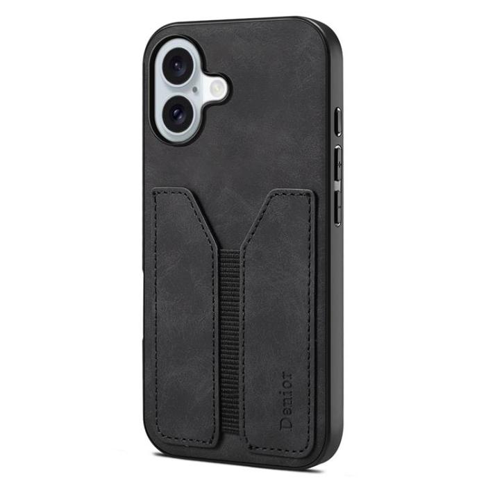 DENIOR - DENIOR iPhone 17 Mobilskal Elastic Korthållare - Svart