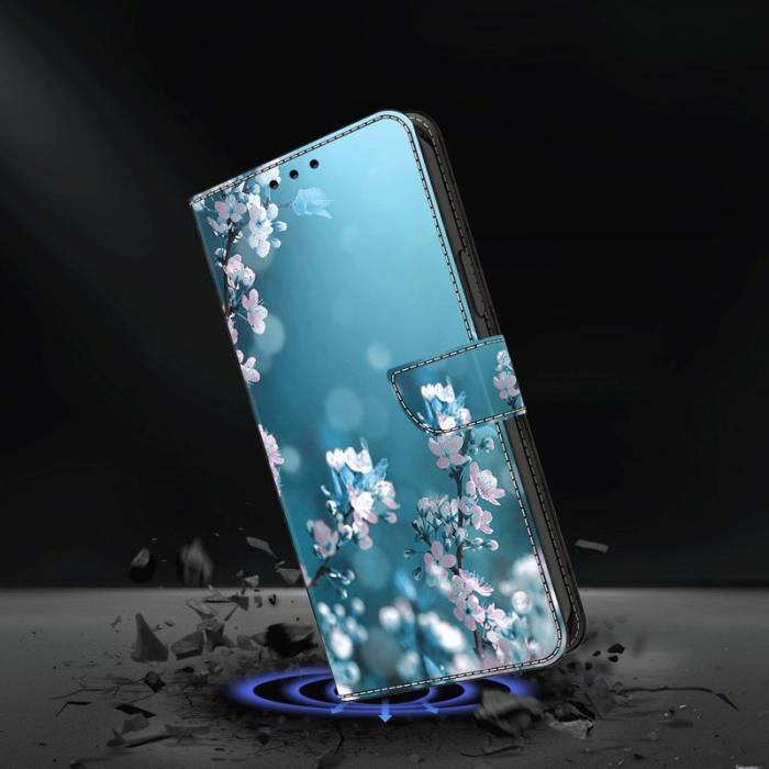 OEM - Samsung Galaxy S26 / S26 Pro Fodral 3D Mönster Konstläder - Plommonblommor
