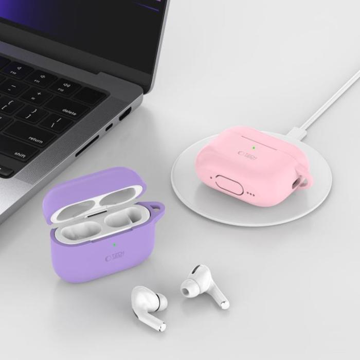 Tech-Protect - Tech-Protect Apple Airpods Pro 1/2 Skal Silikon Hook - Himmelsblå