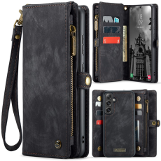 Caseme - CASEME Galaxy S25 Plus Ultra Plånboksfodral Med Rem - Svart