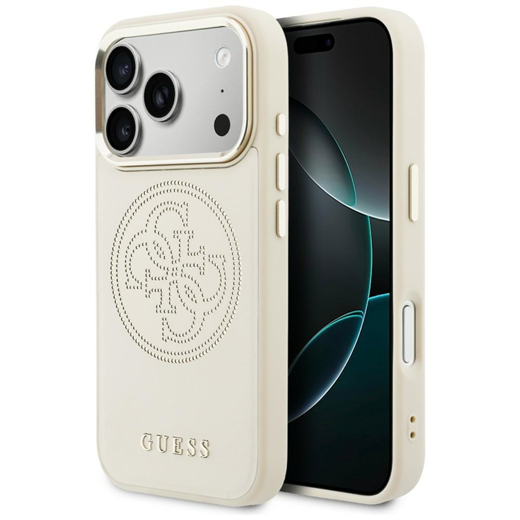 Guess Mobilskal För iPhone 17 Pro MagSafe Perforated 4G - Beige | 2353 | AlltMobil