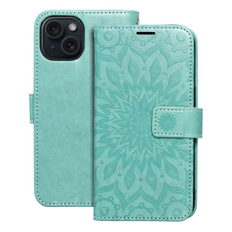iPhone 15 Plånboksfodral Mezzo Mandala - Grön | 2353 | AlltMobil