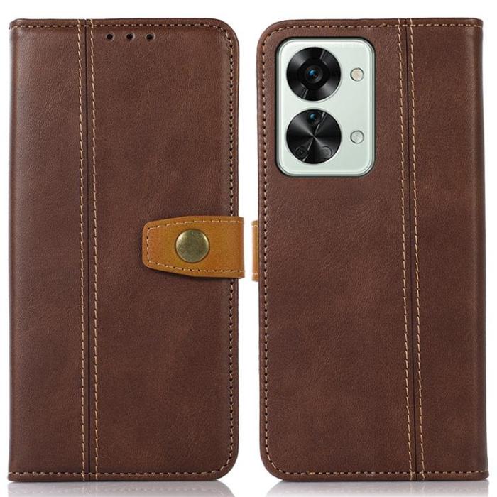 A-One Brand - OnePlus Nord 2T 5G Plånboksfodral Dual Magnetic - Brun