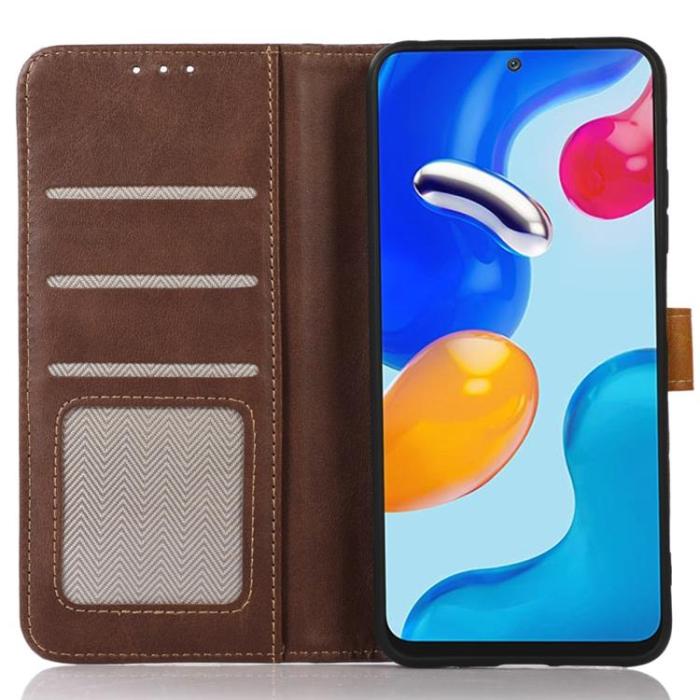 A-One Brand - OnePlus Nord 2T 5G Plånboksfodral Dual Magnetic - Brun