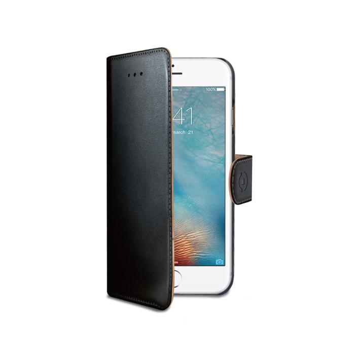 Celly - Celly Plånboksfodral till iPhone 7/8/SE 2020 - Svart/Beige