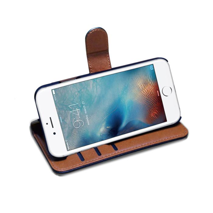 Celly - Celly Plånboksfodral till iPhone 7/8/SE 2020 - Svart/Beige