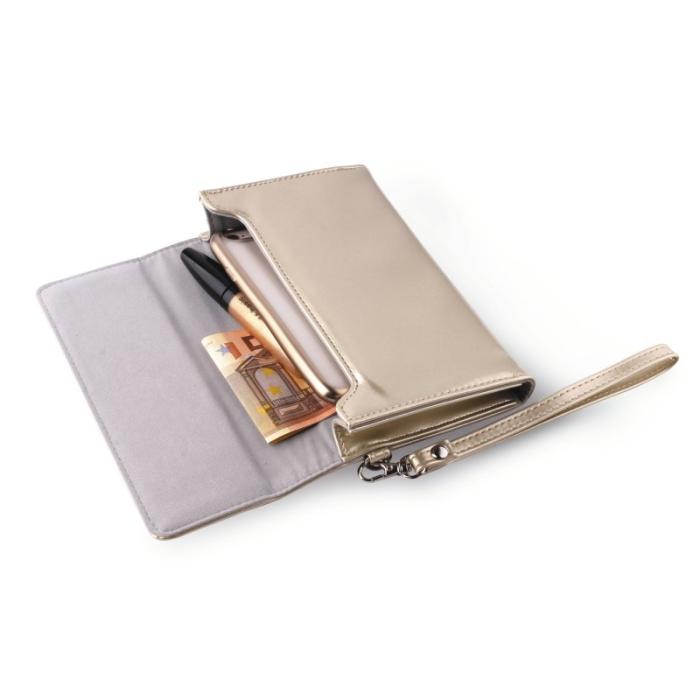 UTGATT5 - Puro Pochette och Satin Cover till iPhone 8/7 - Guld
