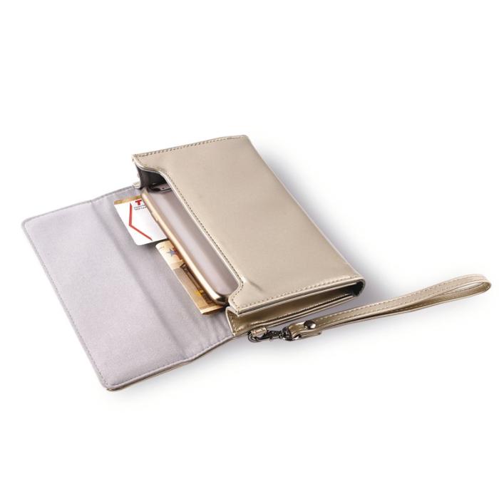 UTGATT5 - Puro Pochette och Satin Cover till iPhone 8/7 - Guld