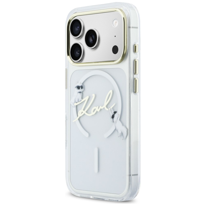 KARL LAGERFELD - Karl Lagerfeld iPhone 17 Pro Max Mobilskal Magsafe IML Choupettes Karl Script