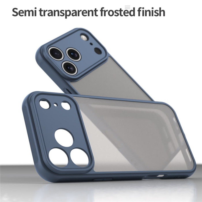 A-One Brand - iPhone 17 Pro Mobilskal Frostade krockkuddar Drop Proof - Blå