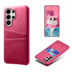 OEM - Mobilskal till Samsung Galaxy S26 Ultra PU L&auml;der + H&aring;rd PC - Rosa