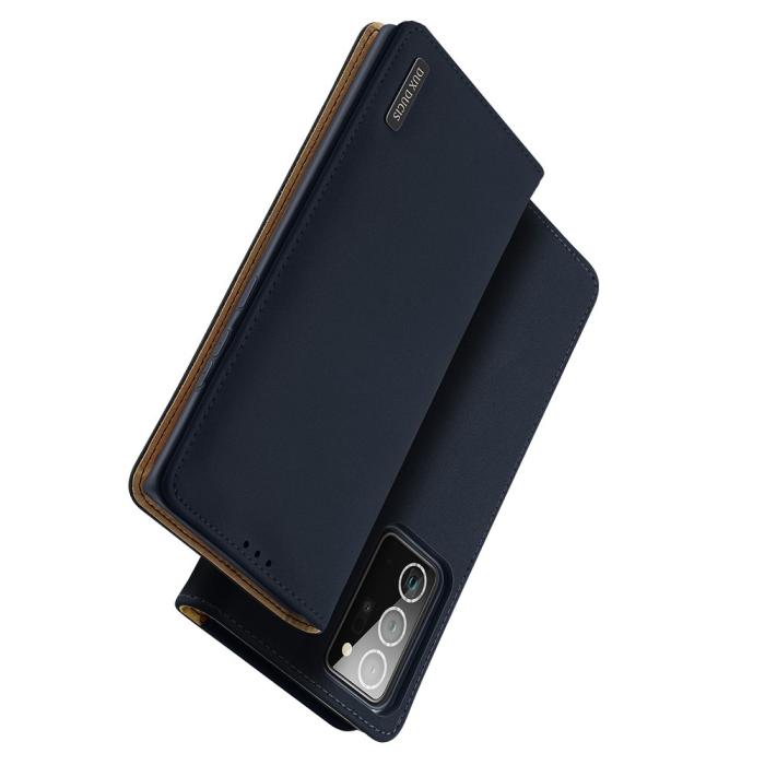 UTGATT1 - DUX DUCIS Äkta Läder Fodral Till Galaxy Note 20 Ultra - Blå