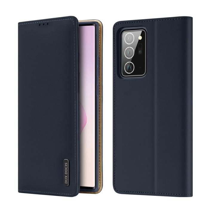 UTGATT1 - DUX DUCIS Äkta Läder Fodral Till Galaxy Note 20 Ultra - Blå