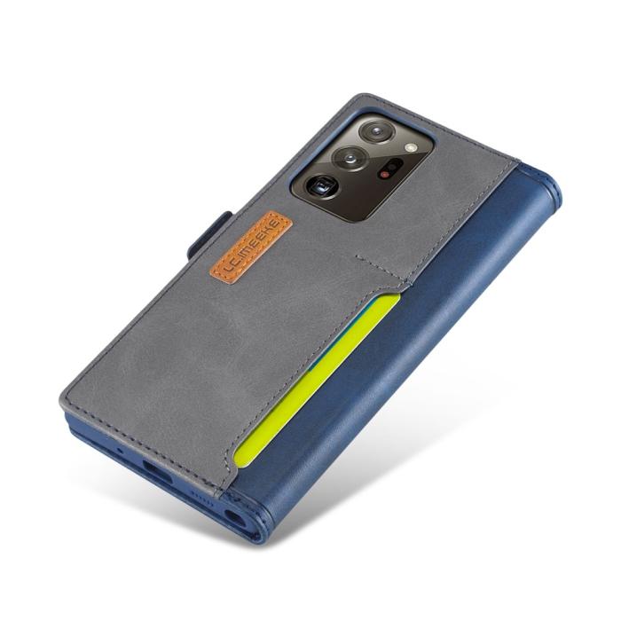 LC.imeeke - LC.IMEEKE Leather Card Holder Fodral Till Galaxy Note 20 Ultra - Blå