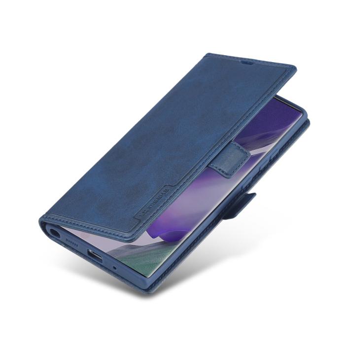 LC.imeeke - LC.IMEEKE Leather Card Holder Fodral Till Galaxy Note 20 Ultra - Blå
