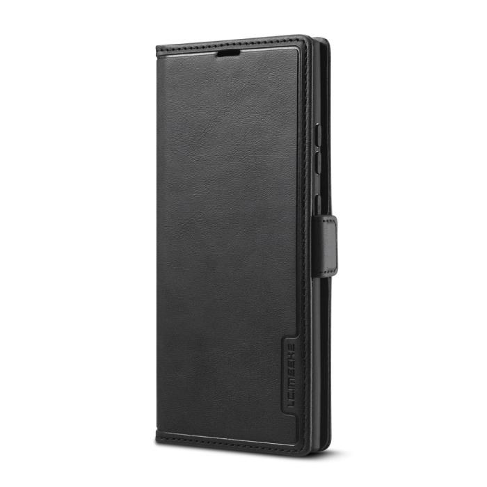 LC.imeeke - LC.IMEEKE Retro Leather Card Holder Fodral Till Galaxy Note 20 Ultra - Svart