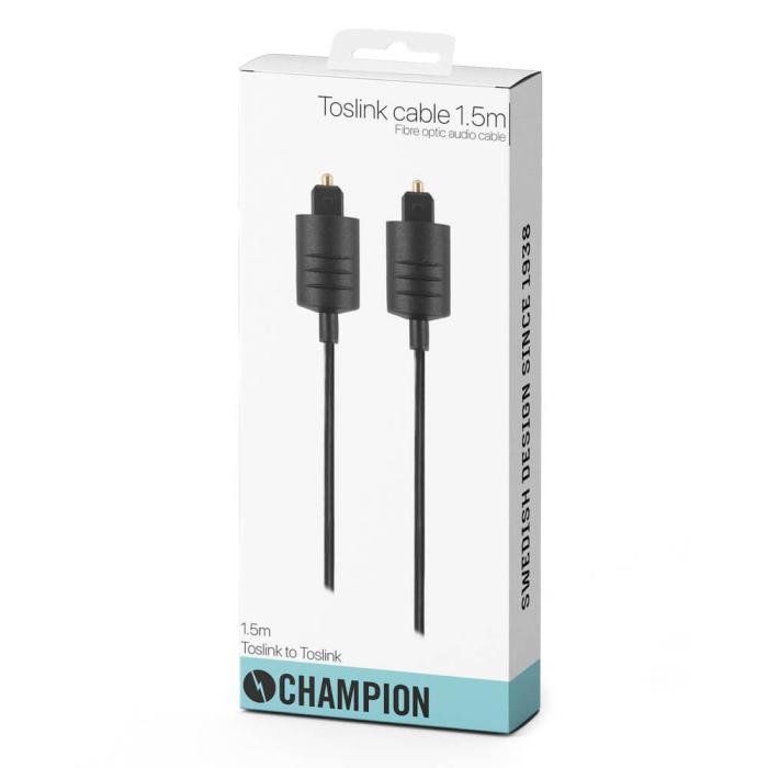 Champion - Champion Optisk Toslink-kabel 1.5m