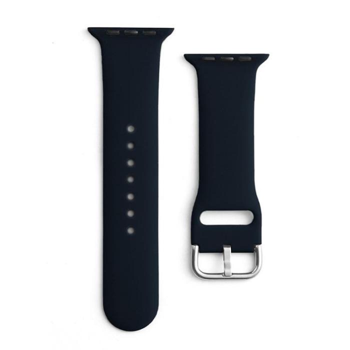 OEM - Apple Watch 2/3/4/5/6/7/8/SE (41/40/38mm) Armband Silicone - Svart