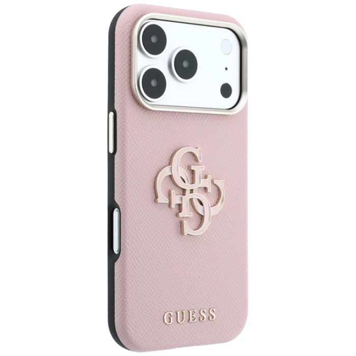 Guess - Guess Mobilskal För iPhone 18 Pro/17 Pro Grained & Big Resin Logo