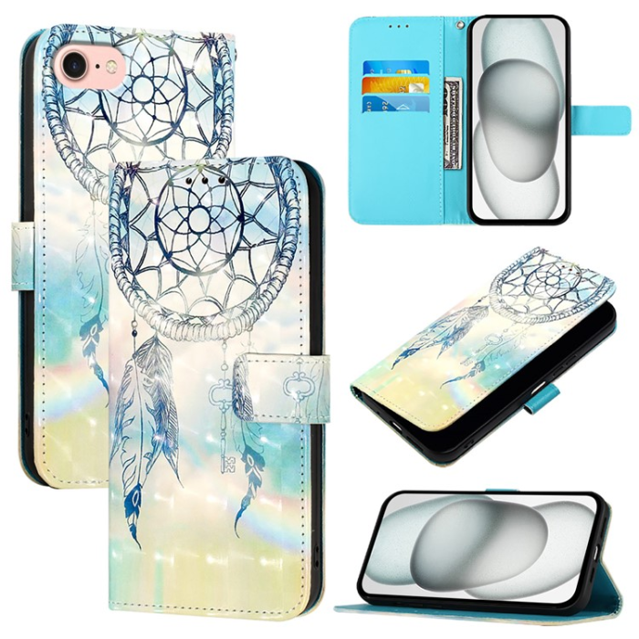 A-One Brand - iPhone 16e Plånboksfodral Printing Pattern Med Rem