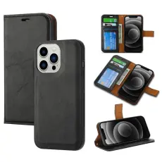 OEM - iPhone 15 Plånboksfodral 2-in-1 Detachable - Svart