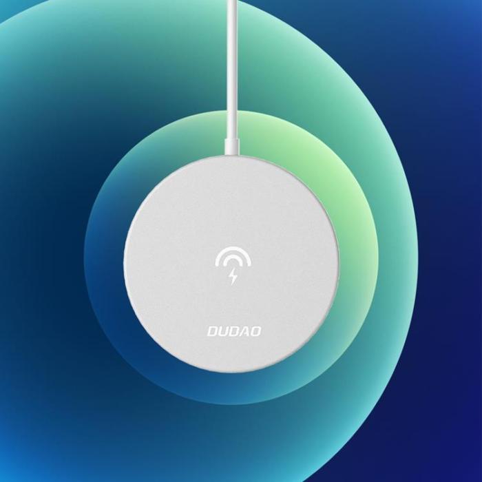 Dudao - Dudao Magsafe Trådlös Laddare Induction A12Pro Qi 15W - Vit