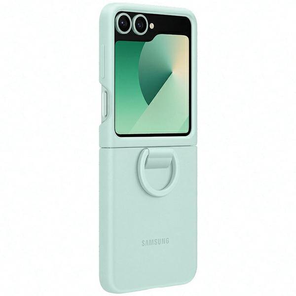 Mobilskal till Samsung Galaxy Z Flip 6 MagSafe Silikon Ringhållare - Mynta