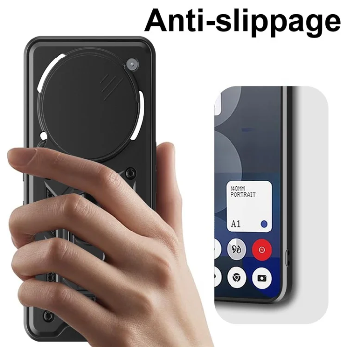 A-One Brand - Nothing Phone (3a) Pro Mobilskal Slide Kamera Kickstand - Blå