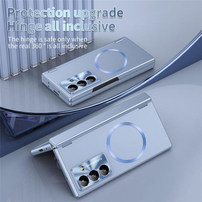 A-One Brand - Mobilskal För Galaxy Z Fold 8 MagSafe Hård PC - Blå