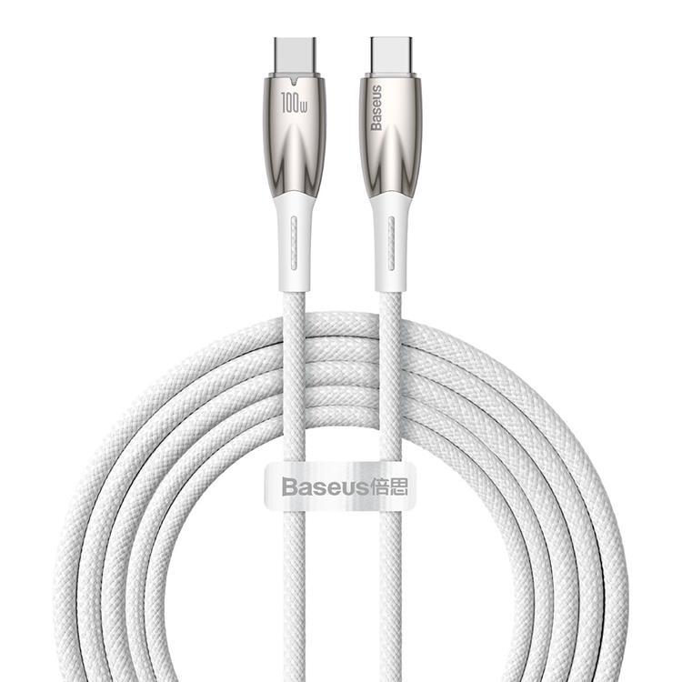 Baseus USB-C till USB-C kabel 100W 2m - Vit | 3541 | AlltMobil