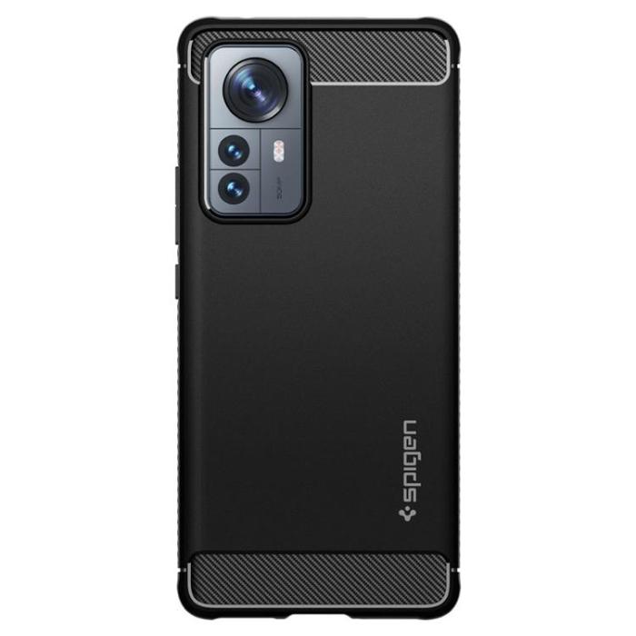 UTGATT1 - Spigen Rugged Armor Skal Xiaomi 12 Pro - Matte Svart