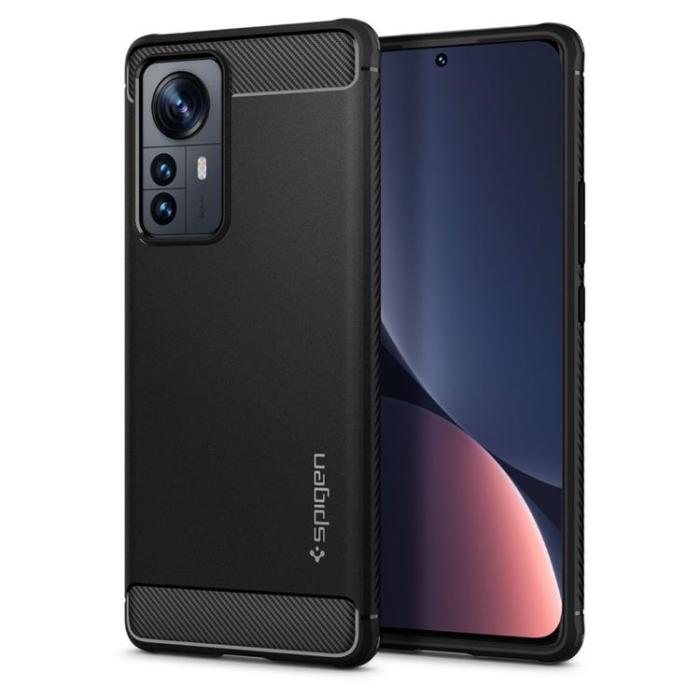 UTGATT1 - Spigen Rugged Armor Skal Xiaomi 12 Pro - Matte Svart