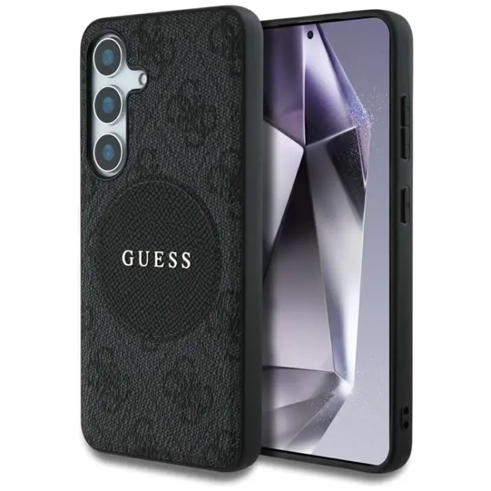 Guess - Guess Galaxy S25 Plus Mobilskal MagSafe Round Patch Classic Logo - Svart