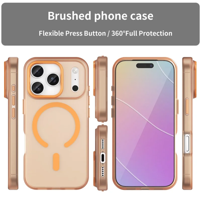 A-One Brand - iPhone 17 Pro Max Mobilskal MagSafe Matte Translucent - Orange