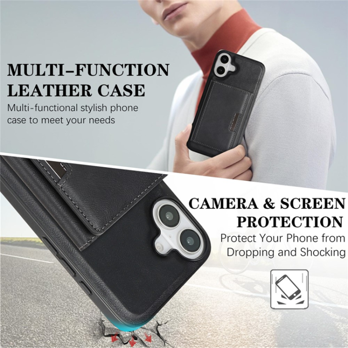 A-One Brand - iPhone 17 Mobilskal MagSafe Kickstand Tri-fold Korthållare