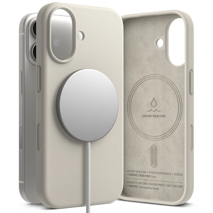 Ringke - Ringke iPhone 17 Mobilskal Magsafe Magnetic Silikon - Stone