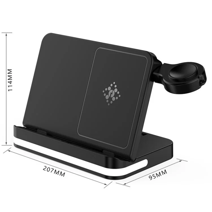OEM - 3in1 Trådlös Laddare Apple Watch, Smartphones, Buds B26