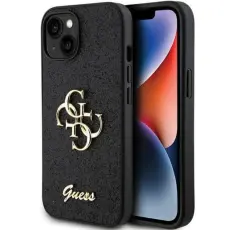 Guess - Guess iPhone 15 Mobilskal Glitter Script Big - Svart