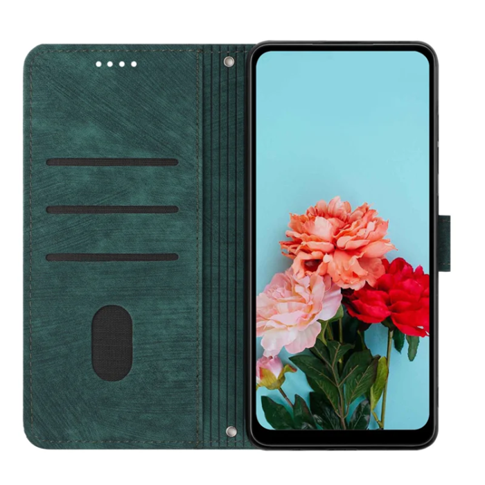 A-One Brand - Sony Xperia 10 VII Plånboksfodral Imprinted Lines - Grön
