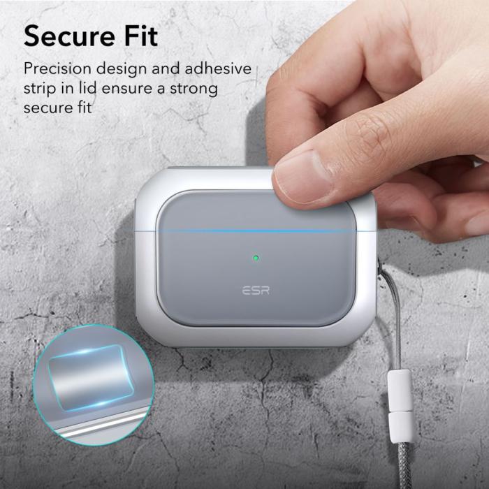 ESR - ESR Magsafe Airpods Pro 1/2 Skal Orbit Halolock - Vit