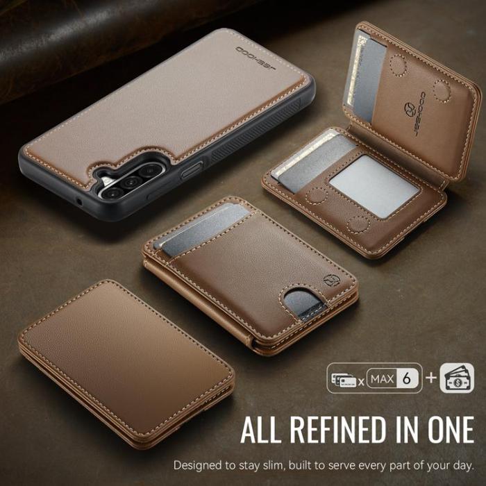 OEM - JEEHOOD Samsung Galaxy A26 5G Mobilskal KonstLäder - Brun