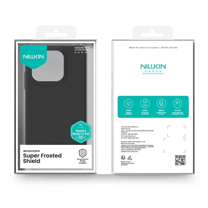 Nillkin - Nillkin Xiaomi Redmi Note 14 5G Mobilskal Frosted Shield - Svart