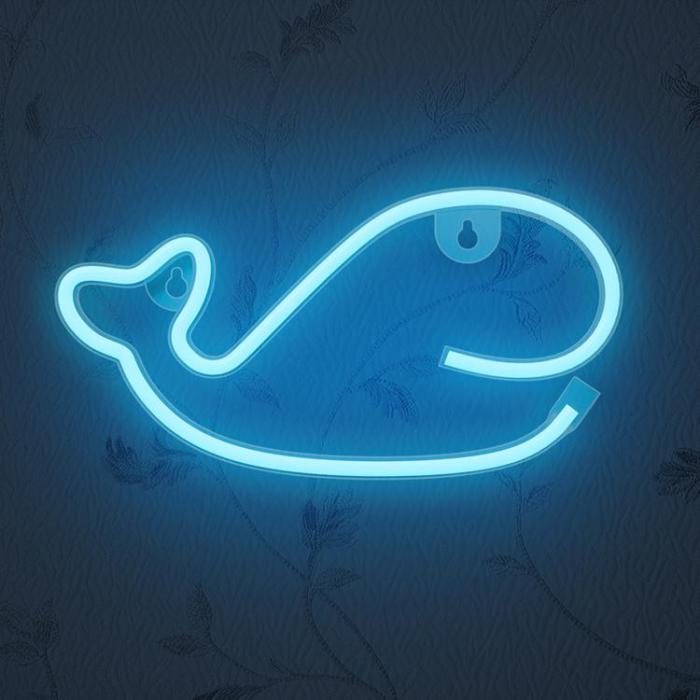 Forever Light - Forever Light LED Neon WHALE Bat + USB FLNE19 - Blå