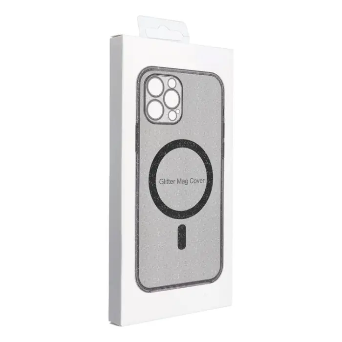 OEM - Galaxy S25 Mobilskal Magsafe Clear - Glitter Svart