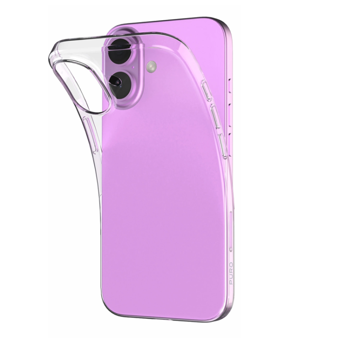 Puro - Puro iPhone 16 Plus Mobilskal Silikon 03 Nude - Transparent