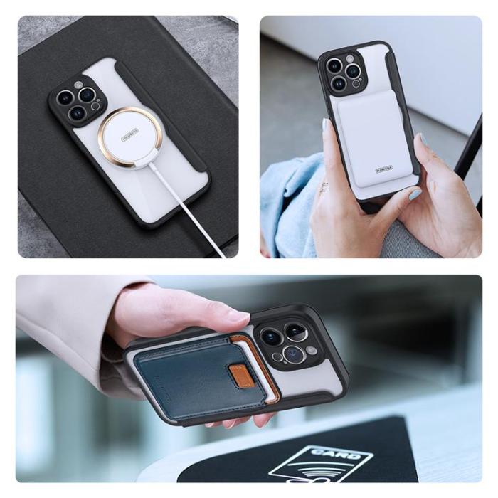UTGATT - Dux Ducis iPhone 14 Pro Plånboksfodral Magsafe Skin X Pro - Svart