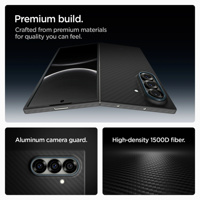 Spigen - Spigen Galaxy Z Fold 7 Mobilskal Airskin Aramid - Svart