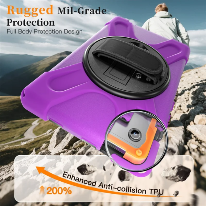 A-One Brand - Galaxy Tab A11 Mobilskal Kickstand Silikon Axelrem